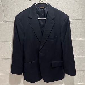 Navy men’s suit jacket, Southwick for Culwell & Son, size 42 regular